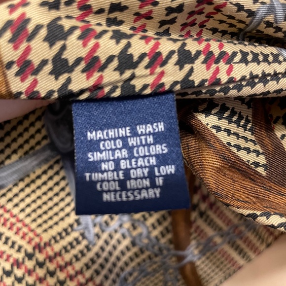 Chaps beige lined trench coat size small - Picture 2 of 7